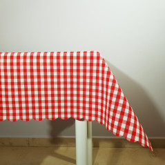 Obrus na piknik Zante w biało-czerwoną kratkę fala